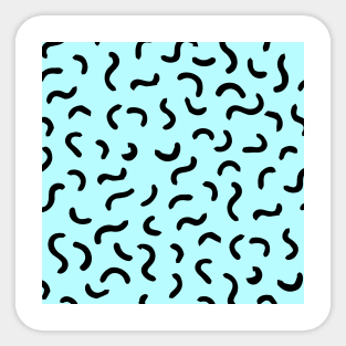 Fancy line blue pastel pattern Sticker